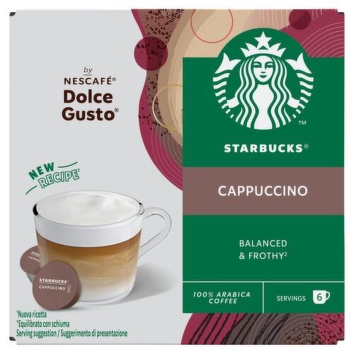 Starbucks Cappuccino Coffee Capsules 12 Pack (120 g) | British
